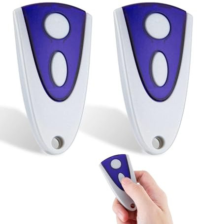 PNGOS - 433,92MHz Télécommande Portail pour Novoferm Novotron 502 MAX43-2, 512 MIX43-2, 522/524 Design, 2 Canaux, avec Piles, Télécommande de Porte de Garage, Bip Garage (2PCS)