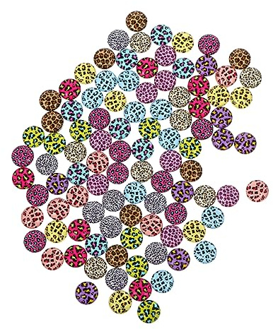 Gadpiparty 100stücke Glas-patch Runder Edelstein-patch Schmuck-patch Dekorativer Glas-patch Für Bastelarbeiten Und Schmuckherstellung Mit Verschiedenen Musterstilen