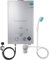 10 L LPG scaldabagno a gas liquefatto, 20 kW LPG, scaldabagno istantaneo senza serbatoio, con soffione doccia zincato e tubo doccia, per bagno/cucina/camper (argento, 10 L)