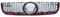 GTI Style Honeycomb Mesh Auto Frontstoßstangen-Kühlergrill Kompatibel für Volkswagen VW Polo 2006 2007 2008 2009 Mesh Center Racing Grills