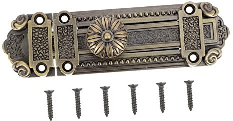 Sewroro 1 pieza Pestillo de Seguridad Vintage de Aleación de Zinc para Puertas y Ventanas Cerradura Deslizante Antiguo para Baños y Cocinas
