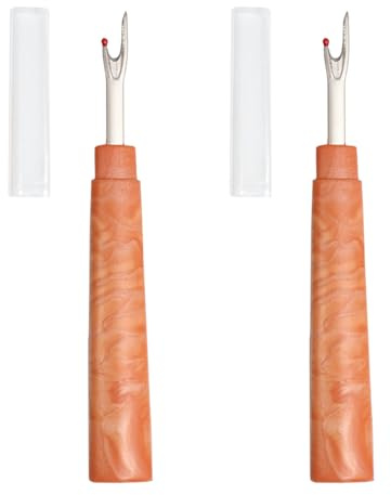 2 Stück Profi-Nahttrenner,Nahtauftrenner,Auftrenner Nähte,Seam Ripper,Kunststoffgriff Verschlusskappe,Kreuzstich Stich Picker Kleidung Stichentferner,Nähzubehör,für Schnelles Von Nähten Aller Art