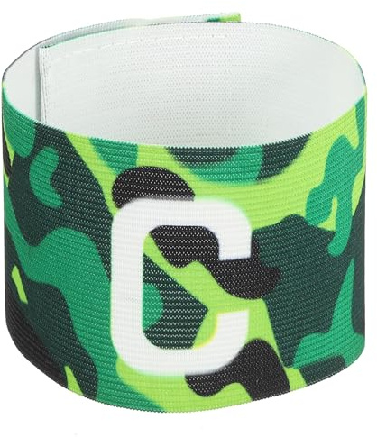 QUARKZMAN Fußball Kapitänsbinde Nylon Kapitänsbinden Für Fußball Grün | Packung Mit 1, Elastische Kapitäns C Binde Sport Kapitänsbinden, Für Fußballteam Training Jugendliche & Erwachsene
