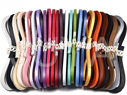 JUYA Metallisch Papier Quilling Set 2/3/5/7/10 mm Breite verfügbar (24 Farben, Breite 3mm)