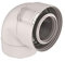 UBBINK-Coude 87 Sekurit 60 100 PPTL PVC. condensation Gaz Fioul Blanc Réf. 229232