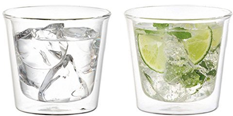 Set mit 2 doppelwandigen Whiskygläsern – Kinto Cast – 250 ml Becher (Japan Import)