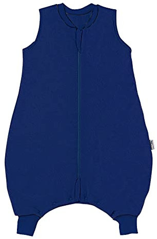 schlummersack Baby Schlafsack mit Füßen ganzjährig 2.5 Tog 80 cm Dunkelblau | Schlafsack mit Beinen für eine Körpgergröße von 80-90cm | Ganzjahres Schlafsack Baby
