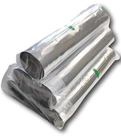FoodSaver Compatible Mylar Vacuum Seal 8x16' or 11x16' Rolls | SteelPak Textured/Embossed Aluminum Foil Vacuum/Heat Seal Rolls to Create Custom-Sized Vacuum Sealer Bags (1, 11x16')