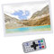 15 Zoll Digitaler Bilderrahmen HD 1280 X 800 Auflösung, Mit Fernbedienung, Musikunterstützung, Kalender, Wecker - Zeigen Sie Ihre Fotos An (WEISS)