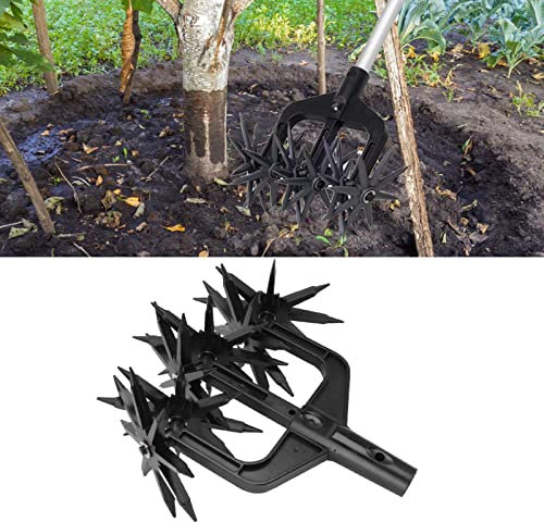 Arieggiatore del Terreno da Giardino, 2 in 1 Arieggiatore Ventilato a Fresa Rotativa, per Aratura Profonda e Aerazione, Uno Strumento Utilizzato da Paesaggisti, Giardinieri e Proprietari di Case