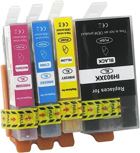 OBV Kompatibel 4X Druckerpatrone ersetzt HP 903XL 3HZ51AE für HP OfficeJet 6950 / Pro 6860 6868 6950 6960 6968 6970 6975 6978 - schwarz,Cyan,Magenta,gelb