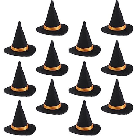 Ipetboom 12st Mini-hexenhut Hexenhüte Zum Basteln Mini-weinflaschen Halloween-weinflaschenhut Hexenhüte Aus Filz Zum Basteln Halloween-weinstopper Halloween- Esstisch Filzstoff Zubehör