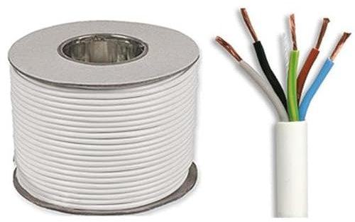 0.75mm 5 Core 3095Y (H05V2V2-F) Round Heat Resistant Flexible Cable flex Heating Control **SOLD PER MTR**