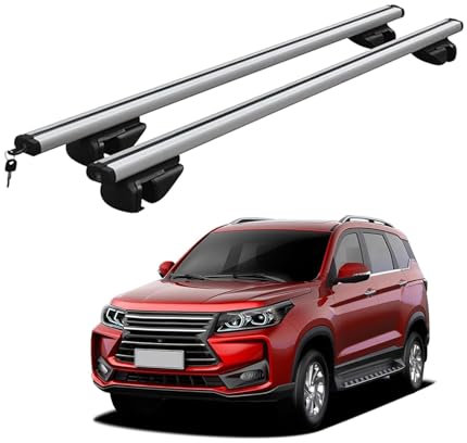 WYXFCBF 2 Stück Auto Dachträger für Kia EV6 / Ev6 GT 2022 2023 2024 2025, Aluminium Dachgepäckträger Gepackträger Querträger Relingträger, Auto Zubehör