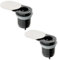 Lot de 2 blocs prises encastrables compact - 2P+T 16A - Clapet à glissière - port USB - Plan de travail - Noir - Otio