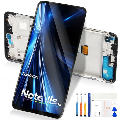 Schermo per Xiaomi Redmi Note 11s 5G LCD Display - per Redmi Note 11s 5G LCD Touch Screen per Redmi Note 11s 5G 22031116BG Digitalizzatore Vetro Pannello Full Assemblaggio con Cornice (Non per 4G)