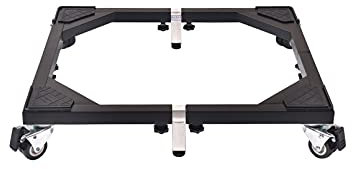 ABNNHK Washing machine base Adjustable Appliance Wheels for Refrigerator/Freezer Dolly for Refrigerator Dryer Washer Extendable Length 58.5-93cm Fridge Freezer Mover Trolley Washing Machi