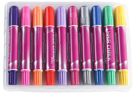 Haarkreide Für Mädchen Waschbar - 10-Farben Haarmaler | Temporäre Haarfarben Schmink-Set Spaßspielzeug Für Geburtstag Weihnachten Kostümpartys