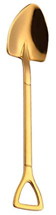 Baeroprki Dorado Cuchara Pala Pequena de Acero Inoxidable 304 Creativa Vajilla Chapada En Dorado de Diseno Cuchara de Cafe Cuchara de Miel Sopa Helado Cuchara Agitadora Delicada
