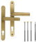 Türgriff/Türdrücker/Türklinke/Drückergarnitur DHS 92mm (Schildbreite 28mm) - Gold F4