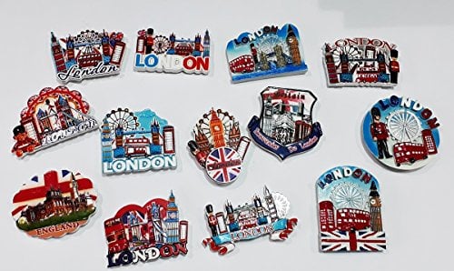 6 x 3D CERAMIC FRIDGE MAGNET LONDON ICONS SOUVENIR