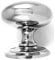 Large Round Victorian Centre Door Knob (Round Design) 100x90mm in 2 Finishes (Polished Chrome)