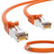 HB-DIGITAL 7,5m LAN Kabel CAT 7 Rohkabel RJ45 S/FTP Netzwerkkabel Ethernet Patchkabel bis zu 10 Gbps 600 MHz Kupfer Profi PiMF Kupfer für Patchpanel Switch Router Modem - Orange