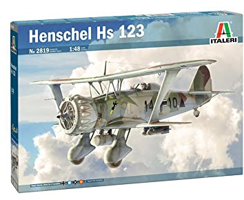 Italeri 2819S - 1:48 Henschel Hs 123, Modellbau, Bausatz, Standmodellbau, Basteln, Hobby, Kleben, Plastikbausatz, detailgetreu