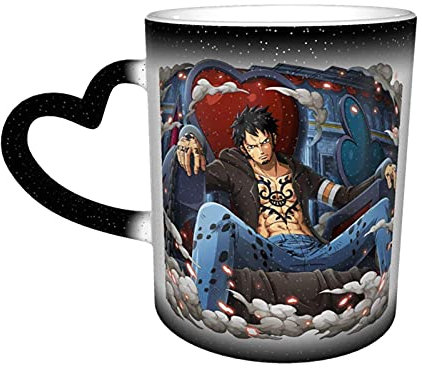 Kingam - Tazza per bevande Trafalgar D Water Law The Surgeon of Death O-N-E-Piece sensibile al calore