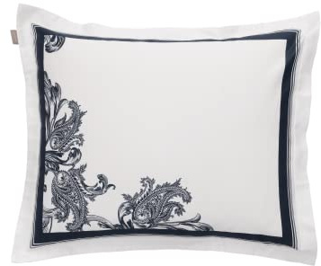 GANT Crown Paisley Design Kopfkissenbezug einzeln Farbe Marine Größe 40x80cm Baumwollbettwäsche Ornamente