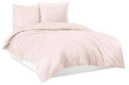 Mixibaby Bettwäsche Bettgarnitur Bettbezug Baumwolle 135x200 155x220 200x200 200x220, Größe:135 x 200 cm, Design Bettwäsche:Rosa Uni