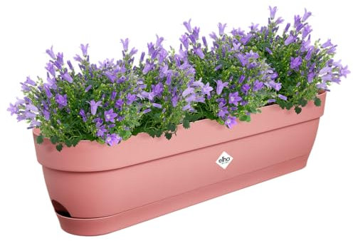 Elho Vibia Campana Balconnière 70 - Planteur pour Balcon - Ø 69.0 x H 17.0 cm - Rose/Rose Poussière
