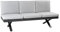 Home4You 3 Personen Loungebank Gartenliege Sitzbank Sonnenliege Gartenlounge mit Kissen | Aluminium | Anthrazit | Grau | Kippfunktion | BxHxT 198 x 72 x 87,5 cm