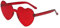 qinqilanqi-S Retro Randlose Herzbrillen Herzförmige Partybrille Hochzeitsfeier Herzbrillen(Rot)