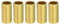 PATIKIL M10 Fine Filettatura Lampada Tubo 10 Pacco 20mm Filettato Cava Tubo Adattatore Ottone Accoppiatore Connettore Tubo Raccordo