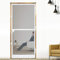 JNGLGO Zanzariera per porta con telaio in alluminio e fibra di vetro, per balcone e terrazza, 95 x 210 cm, colore bianco