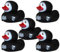 5 Stück Halloween Gummienten Schwarz Satanische Geister Ente Horror Rubber Duck Kleine Badeenten Quietscheente Schreibtisch Ornament Halloween Deko