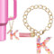 PATIKIL Charme Lettre Pour Stanley Tumbler Cup, Accessoire Mignon Charme Initial K Pour Poignée Stanley Tumbler Porte-Clés Charme Spécialisé Pour Femmes, Rose