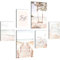 Novart Wandbilder Fashion - KOMPLETT AUFHÄNGFERTIG - Mit Spruch Wohnzimmer Schlafzimmer - 6 Moderne Mood-Bilder - N022372a