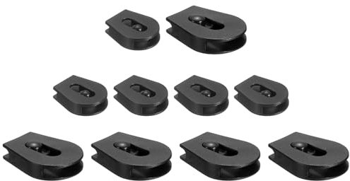sourcing map 10 Pcs Wheeled Cord Locks for Drawstring Plastic Toggle Slider Stopper End Cord Slider Replacement for Backpack Shoelace Hat Bungee Shock Cord, 0.8/0.9 Inch