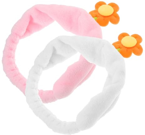 Beaupretty 2 Pz fascia per bouquet di sole fasce per la testa gruppo musicale fascia per il trucco make up hair band per a fiore per il lavaggio del viso Peluche