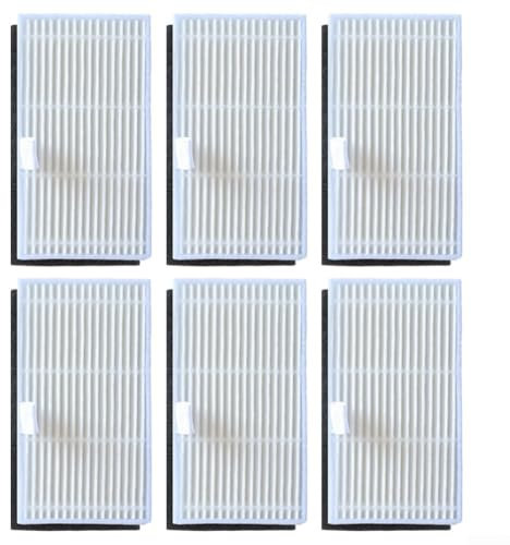 Robot Vacuum Mop Accessories Replacement Filters for MEDION X41 SW/MD 12034 Pack of 6 Sturdy Filters
