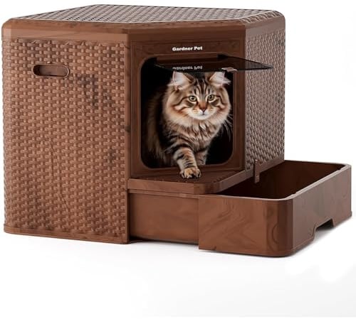 Gardner Pet Extra Large Cat Litter Box, Odor-Resistant Enclosed | Extra Large Space, Odor-Resistant Enclosed, Simple Assembly, Easy Cleaning, Suitable for All Size Cats