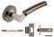 Excel Architectural 3575-PRV Ultimo Door Handles & Push Button Privacy Latch, Polished Chrome/Black Nickel