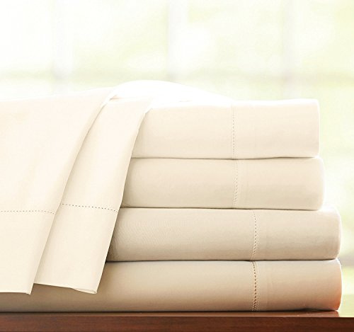 100% EGYPTIAN COTTON 3PC 400 THREAD COUNT HOTEL QUALITY DUVET COVER BEDDING BED SET WITH PILLOWCASES(Double, Cream)