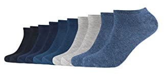 s.Oliver Socks Herren S24008 Füßlinge, Blau (Denim Mel. 0033), 39/42 (10er Pack)