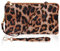 Humble Chic NY Veganes Leder Kleine Umhängetasche Tasche Oder Wristlet Unterarmtasche Handtasche, Inklusive Einstellbarer Schulter- Und Handgelenkbänder, Leopard, Braun, Schwarz, Neutral