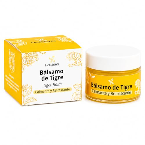 Decolores - Bálsamo de Tigre 30ml - Ungüento Natural para Alivio de Dolores Musculares, Articulaciones y Migrañas - Pomada de Menta y Canela Efecto Calor para Masaje, Congestión y Deporte