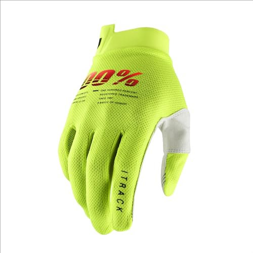 100% iTRACK Handschuhe, Erwachsene (Neon Gelb, Groß), L