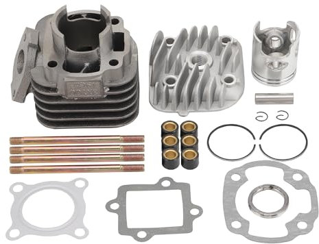 WOOSTAR 40mm Big Bore Cilindro con Guarnizioni Kit Pistone Sostituzione per 2 Tempi Jog 50cc Minarelli 1E40QMB Motore Scooter